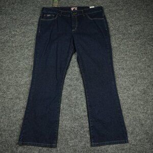 Lapco Fr Jeans Womens 16 Blue Workwear Contoured Waistband Mid Rise‎ Boot Cut